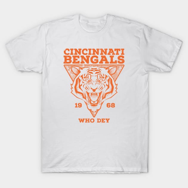 bengals retro vintage emblem T-Shirt by Cybord Design